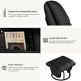 thumbnail image 6 of LAZZO Swivel Recliner Chair with Ottoman, 360° Swivel Glider with Side Pockets, Comfy Lounge Chair for Living Room and Office, Black, 6 of 9
