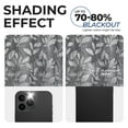 thumbnail image 4 of Superior Blackout Leaves Back Tab Curtains Set of 2, Light Filtering Curtain Panel Set, Nickel Black, 52"W x 108"L, 4 of 9