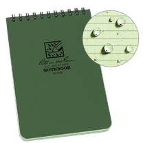 Rite in the Rain All-Weather Top-Spiral Notebook, 4" x 6", Green Cover, Universal Pattern (No. 946)