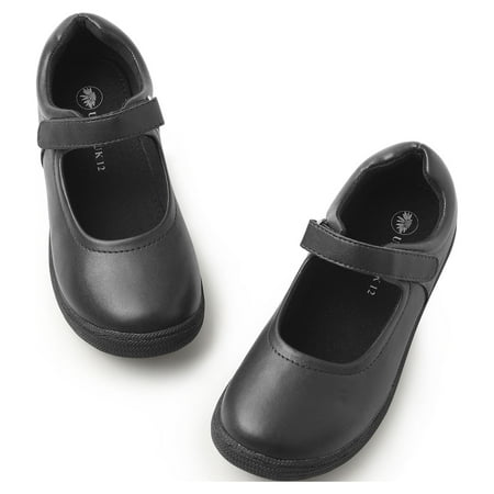 HOMEHOT Girl s School Uniform Shoes Strap Dress Mary Jane Flats Black Size 5 Famale Kids