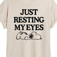 thumbnail image 3 of Peanuts - Resting My Eyes Snoopy - Women's Oversized T-Shirt, 3 of 6