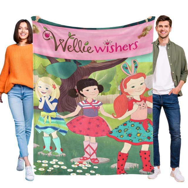 Wellie Wishers anti-pilling, suave, ligera, esponjosa y acogedora de lujo para hogar y cocina – Perfecta para niños y adultos,130x150cm