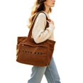 thumbnail image 2 of Corduroy Large Capacity Tote Bag, Minimalist Japanese Style Everyday Shoulder Handbag, 2 of 6