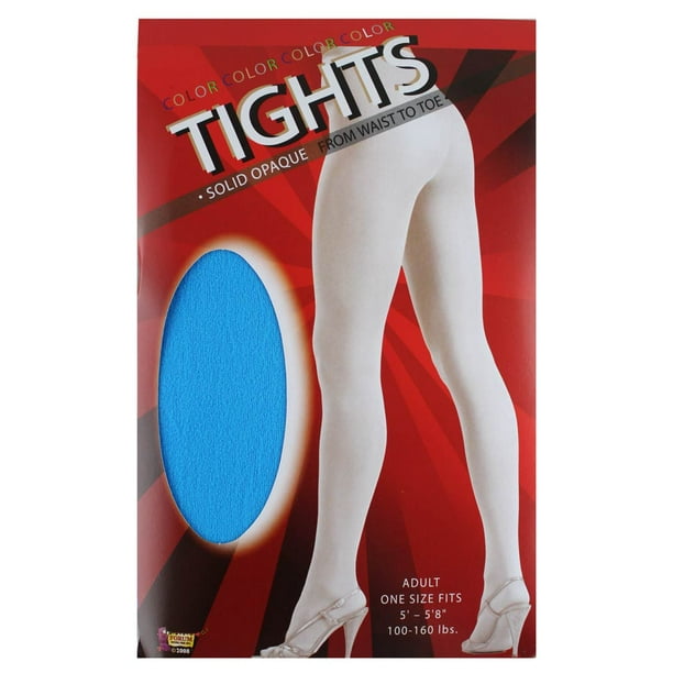 Solid Blue Tights Pantyhose Costume Accessory Women's Hosiery One Size 