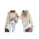 thumbnail image 3 of Gabardina Corta para Mujer, Abrigo Holgado de Larga con Solapa y Doble Botonadura, Ropa de Abrigo de Moda Caqui M, 3 of 7