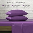 thumbnail image 7 of MR&HM Satin Sheet Set King 4 Pcs, Silky Elegant Luxurious King Size Bed Sheets, with Flat Sheet, Deep Pocket Fitted Sheet for Mattress and Matching Satin Pillow Cases (King Size, Lavender), 7 of 7
