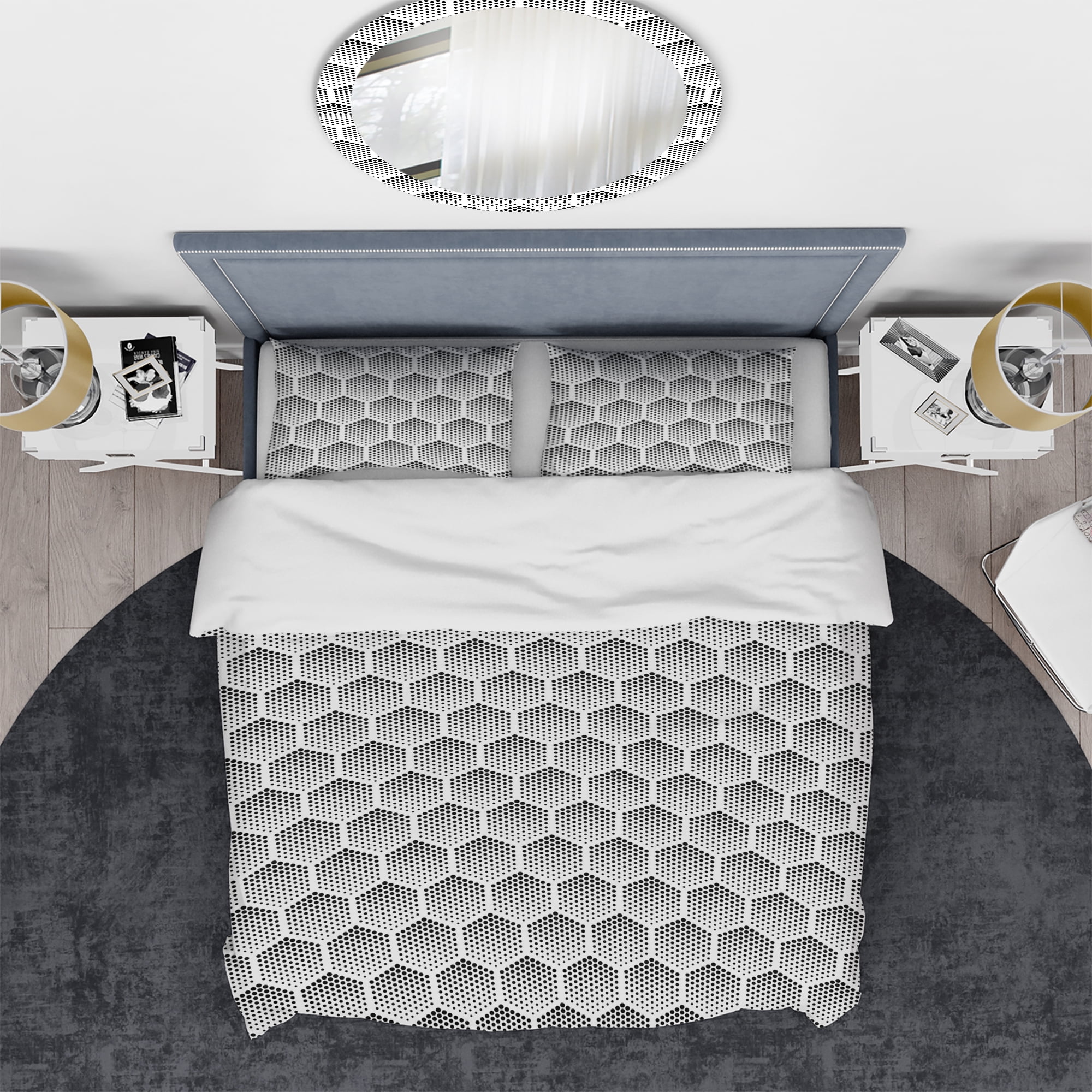 Designart 'Halftone Pattern' Modern Duvet Cover Set
