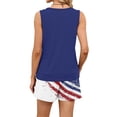 thumbnail image 6 of Iaqnaocc 2 Piece Sets for Women 250 Anniversary Usa Flag Flag Square Neck Sleeveless Tank Top and Drawstring Shorts Summer American Flag Stars Striped Lounge Sets for Women Dark Blue S, 6 of 6