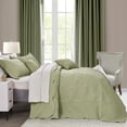 thumbnail image 4 of Blythease Oversized King Bedspread 138x122 Extra Wide, Paisley Pattern Design, Lightweight Bedding Cover, Reversible, 5 Piece, 100% Microfiber, California/Alaskan King, Sage Green, 4 of 8