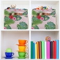 thumbnail image 7 of FREEAMG Flamingo and Leaves Storage Basket, Durable Canvas Organizer With Handles Large Collapsible Storage Bins Boxes for Home Office - 1 Pack, 7 of 7