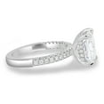 thumbnail image 5 of ESTE ORIGIN 3.00Ct Radiant Lab-Grown Diamond Ring with Hidden Halo & Triple Pave Band in 10K White Gold for Women, 5 of 7