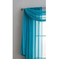 thumbnail image 2 of Jane - Rod Pocket Semi-Sheer Curtains - 2 Pieces - Total size 108"W x 63"L - Beautiful, Natural Light Flow, Material, Durable - for Bedroom, Living Room, Kid's Room And Kitchen (Teal), 2 of 3