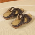 thumbnail image 6 of Ruyang Womens Wedge Sandals Women's Beach Slope Heel Slippers Hollow Casual Slippers Slope Bottom Shoes Retro Sandals, 6 of 7