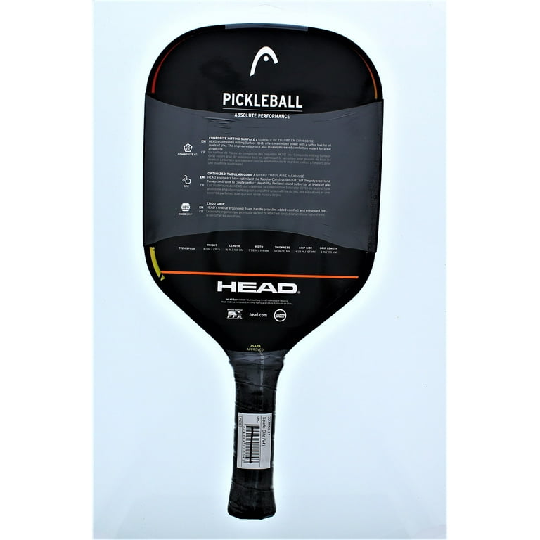 HEADファイバーグラススパーク エリートピックルボールパドル エルゴ グリップ HEAD Spark Elite Pickleball Paddle, Fiberglass Surface, 8.1
