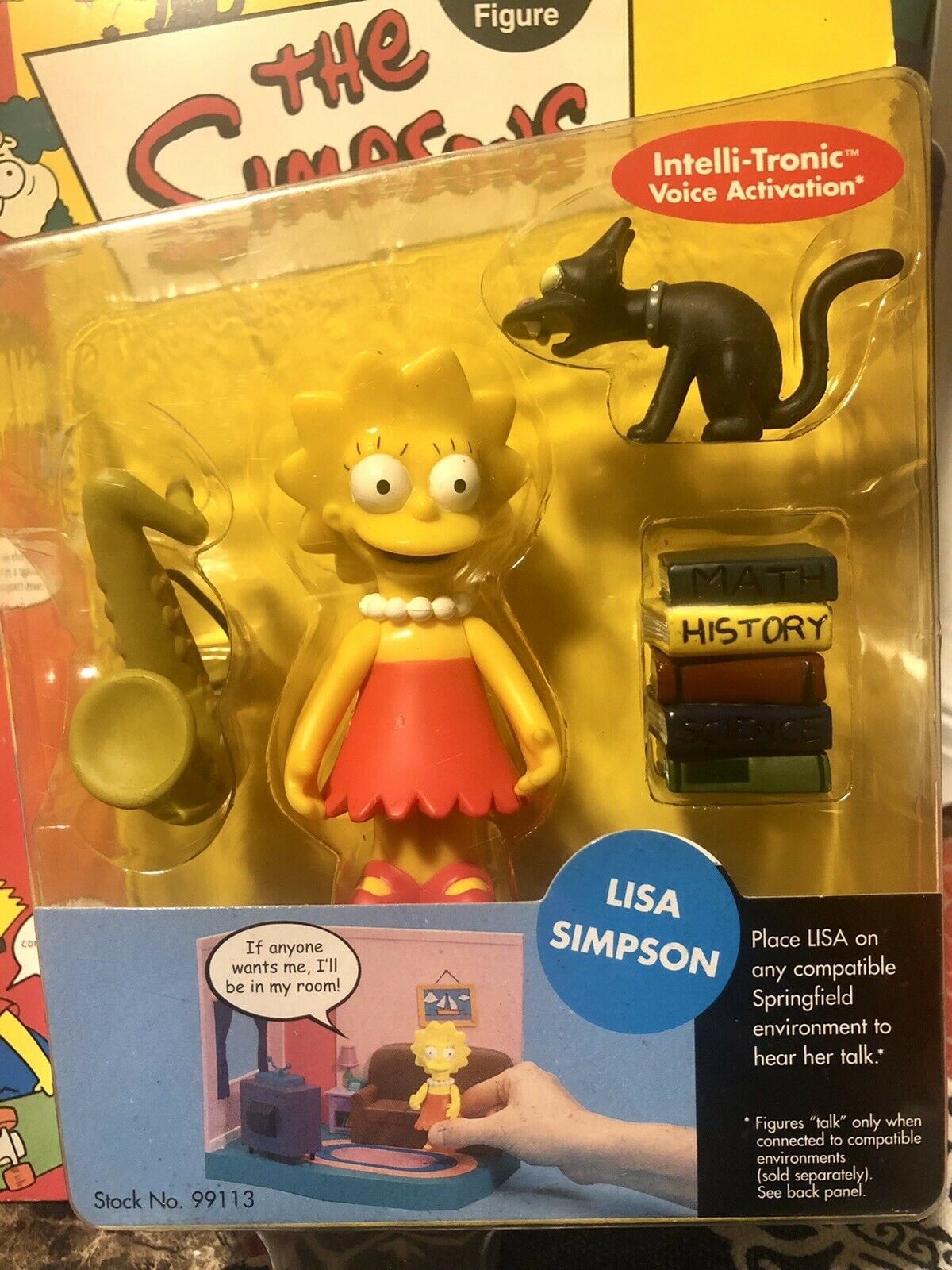 Simpsons Wave 1 Lisa Simpson Interactive Action Figure - Rare 