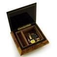 thumbnail image 2 of Graceful Ballerina's Pointe Shoes Wood Inlay Music Jewelry Box - French Can Can, 2 of 2