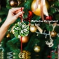 thumbnail image 3 of Ornativity Mistletoe Ball Christmas Ornament - Holiday Mistletoe Bell Hanging Decoration, 3 of 7