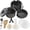 Black, variant on Camp Fire Cooking Equipment,Camp Cookware,Camping Cookware Mess Kit for Backpacking Gear – Camping Cooking Set - Camping Pots and Pans Set - Backpacking Stove/Portable(Black 6IN)