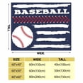 thumbnail image 6 of 1pc Baseball Print Blanket, Flannel Blanket, Soft Warm Throw Blanket Nap Blanket For Couch Sofa Office Bed Camping Travelling, 6 of 11