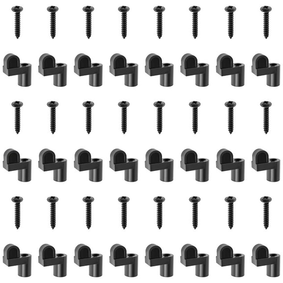 AEVXKHI 24PCS Universal Window Screen Clip 3/8 Inches Reusable Plastic Storm Window Clip with 24 Cross Head Screw for Fixing Storm Panel