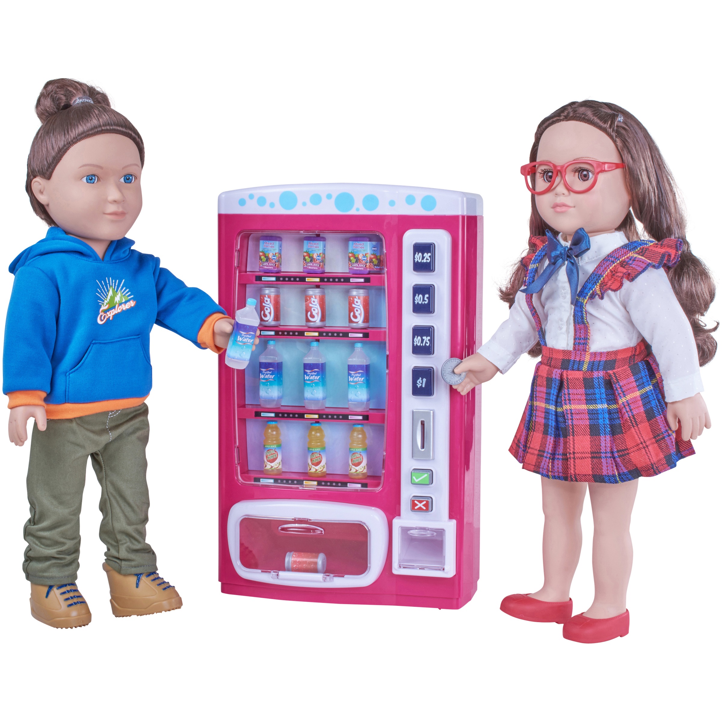 18in Doll VENDING MACHINE 29 Piece Set with Sounds My Life As American