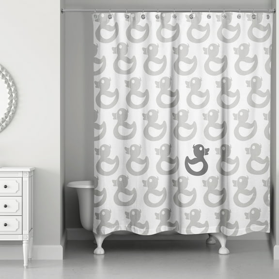 Creative Products Rubber Duck Pattern 71x74 Shower Curtain