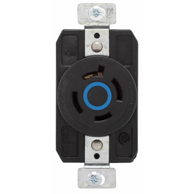Cooper Wiring Device AHCL160R 4 Wire 3 Pole Ultra Grip Color Coded Locking Receptacle 20A, 480V - Red & Black