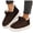 A Coffee, variant on Corduroy Fuzzy Slipper Booties for Women Men Platform Cozy Stylish Winter Slip On Fluffy House Shoe