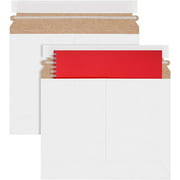 APQ Pack of 10 White Rigid Mailers 9 x 7. Side-Loading Paperboard envelopes 9x7 Self-Seal Photo mailers. Peel and Seal