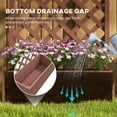 thumbnail image 4 of Garden Pots Outsunny Raised Garden Bed with Trellis Lattice, Wood Planter Box with Self Draining Gap, Freestanding Trellis Planter for Climbing Plants, Vines, Flowers, 29.5" x 13.25" x 53.25", Light, 4 of 10