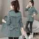 thumbnail image 3 of Spring Autumn Trench Coat Women Clothes Slim Long-sleeved Short Windbreaker With Belt Casual Outwear Female Tops Lining, 3 of 4