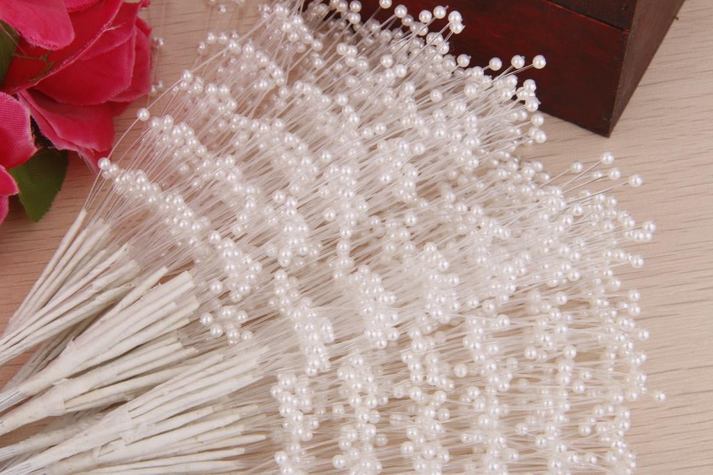 100 Pearl Sprays Wedding Stem Beads Favor Craft Flower Bouquet Decor New 