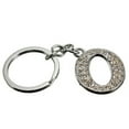 thumbnail image 4 of Simple Stylish Letter Key Chain Metal Rhinestones Key Ring Alphabet Keychain Bag Pendant Charm Birthday Gift (Letter O), 4 of 8