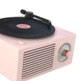 thumbnail image 3 of inalámbrico de vinilo retro multifuncional Mejor diseño de rotación de efectos de graves Rosado Sunnimix Audio de vinilo retro Bluetooth, 3 of 6