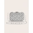 thumbnail image 5 of Women's Rhinestone Evening Clutch Purse Luxury Crystal Minaudiere Handbag Wedding Party Prom Bag with Chain Strap, 5 of 8