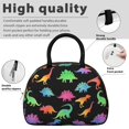 thumbnail image 4 of Dinosaur and Silhouette Black Pattern Insulated Lunch Bag,Leakproof Large Capacity Lunch Box for Work,Picnic or Travel,11.4 X 6.7 X 8.3 Inches, 4 of 6
