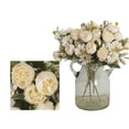 thumbnail image 2 of Dengjunhu 2Pcs Rose Artificial Flowers, Silk Flowers with Stems Fake Flowers Bouquet Wedding Centerpieces Party Table Floral Arrangements Home Bridal Decor(6 Colors Optional), 2 of 8