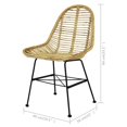 thumbnail image 4 of vidaXL Dining Chairs 4 pcs Natural Rattan, 4 of 4