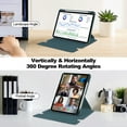 thumbnail image 4 of Allytechgroup iPad Air 11 M3 M2 Case with Pencil Holder, Premium PU Leather Multi Angle Viewing Stand Anti-Scratch Auto Sleep Wake Tablet Case for Apple iPad Air 11 Inch 2025  2024,Darkgreen, 4 of 6