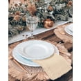 thumbnail image 4 of 36 Pack Beige Napkins Cotton Linen Napkins 16 x 16 Inch Beige Napkins Cloth Handmade with Fringe Soft Cloth Napkins Washable Rustic Dinner Napkins Cloth for Wedding Party Dinner Table, 4 of 7