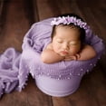 thumbnail image 3 of Huanledash Newborn Baby Infant Faux Pearl Decor Wrap Blanket Photography Prop Snapshot Tool, 3 of 8