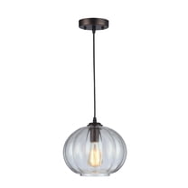 CARY Industrial Oil Rubbed Bronze 1 Light Ceiling Pendant 10" Wide