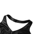 thumbnail image 3 of Women Backless Halter Button Down Faux Leather Vest Tank Top S M L XL, 3 of 8