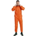 thumbnail image 5 of dPois Men's Long Sleeve Work Overall Jumpsuit Dustproof Mechanic Uniform Workshop Auto Workwear Orange XXL/180, 5 of 7
