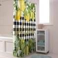 thumbnail image 3 of Welcome Lemon Buffalo Plaid Shower Curtain, Black White Summer Fruit Shower Curtain Set with Hooks, Waterproof Fabric Shower Curtains for Bathroom Decor, 36x72 Inch Bath Curtain, 3 of 6