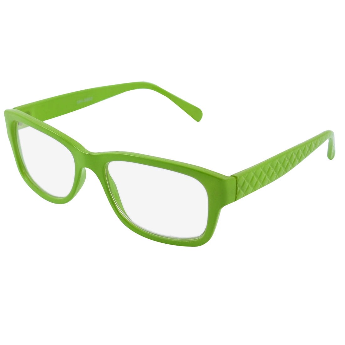 Unique Bargains Green Plastic Unisex Full Rims Clear Lens Plain Glasses