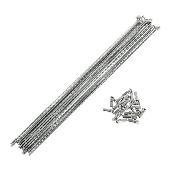 20 Set 13G Bicycle Spokes 227mm Bike Wheel Spokes 304 Stainless Steel Silver Tone