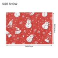 thumbnail image 4 of Yayeee Bath Rug for Bathroom Floor Non Slip Contour Fluffy Soft Absorbent Mat, 20"x24", Red Snowman, 4 of 7