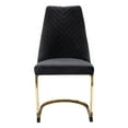 thumbnail image 2 of Diamond Sofa Vogue Set of 2 Dining Chairs in Black Velvet with Polished Gold Metal Base, 2 of 5