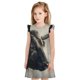 thumbnail image 1 of Fotbe Mystical Bull in Fog Vestido de Dormir para Niñas de 3 a 10 Años, Mangas Cortas, Estilo Princesa, Pijama Camisón con Mangas Voladas-X-Large, 1 of 6